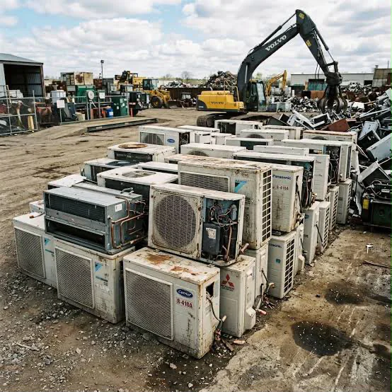 Air Conditioners scrap ready for collection