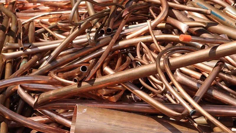 Bright Copper scrap ready for collection