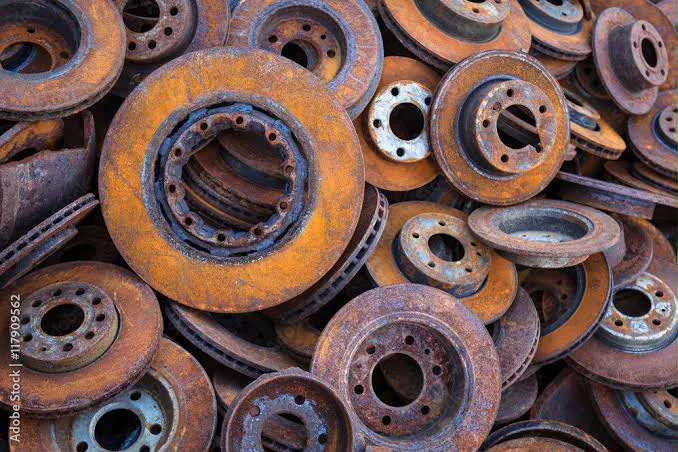 Heavy Steel scrap ready for collection